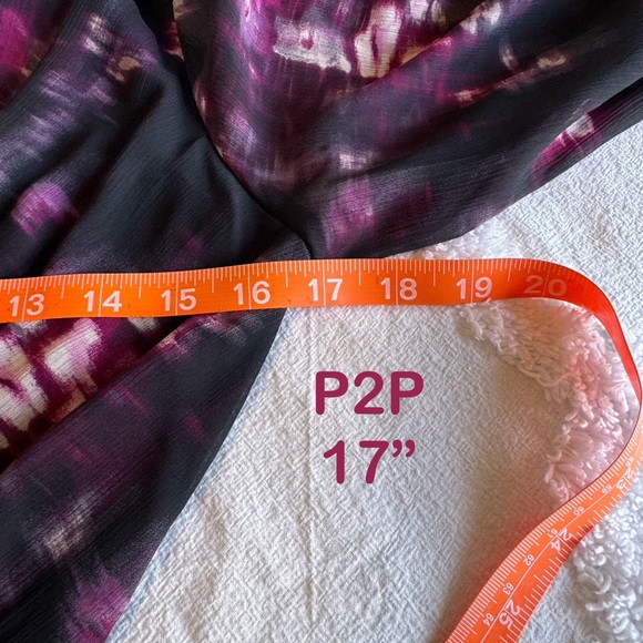 NWT DKNY Black Floral Wrap Mock Wrap Midi Dress Size 6 Sheer Long Sleeve - Picture 8 of 12